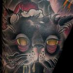 Tattoos - Zombie Santa Cat Coverup Detail - 111840